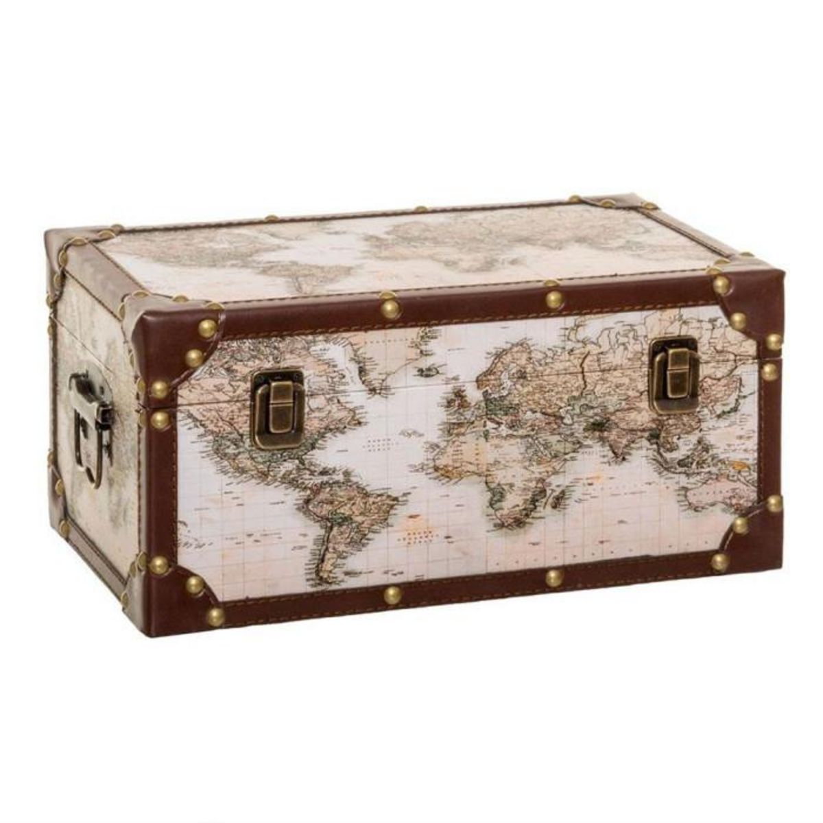 ATMOSPHERA Lot de 4 Malles  Mappemonde  56cm Multicolore