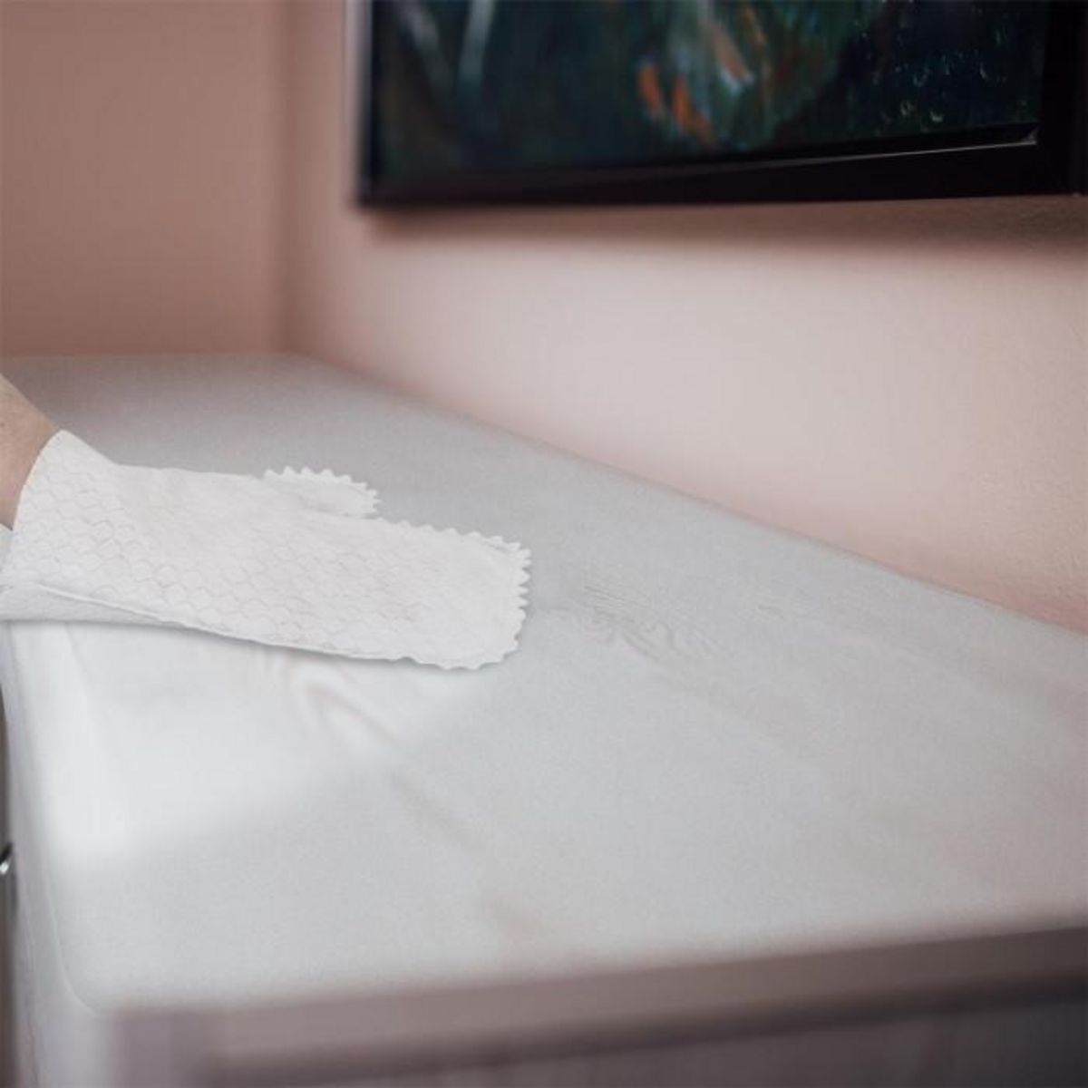 Paris Prix Lot de 5 Gants Dépoussiérants  Ménage  22cm Blanc