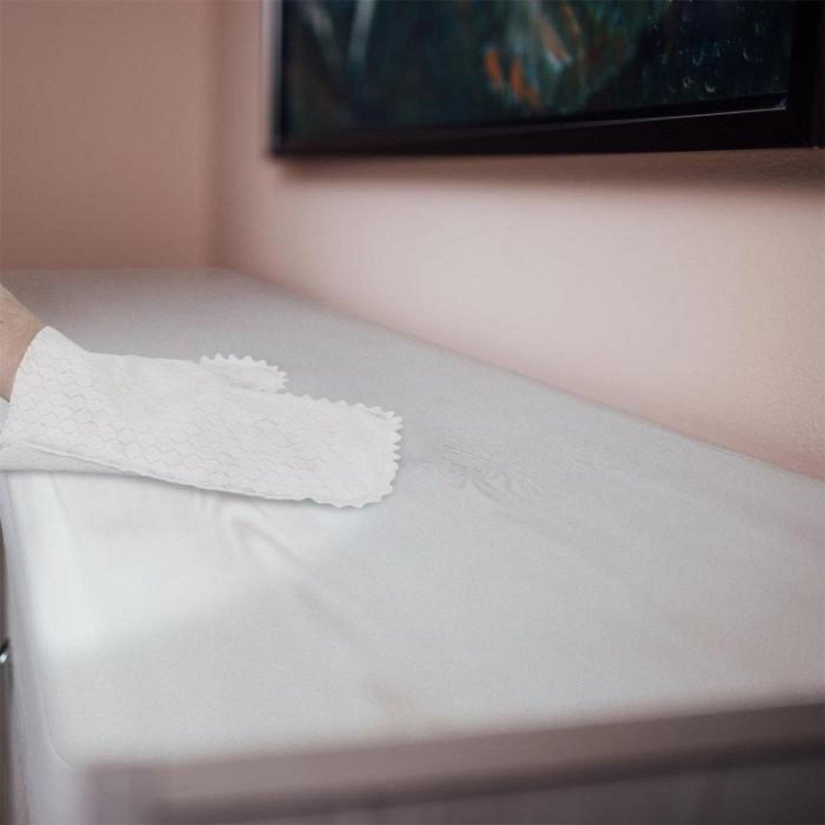 Paris Prix Lot de 5 Gants Dépoussiérants  Ménage  22cm Blanc