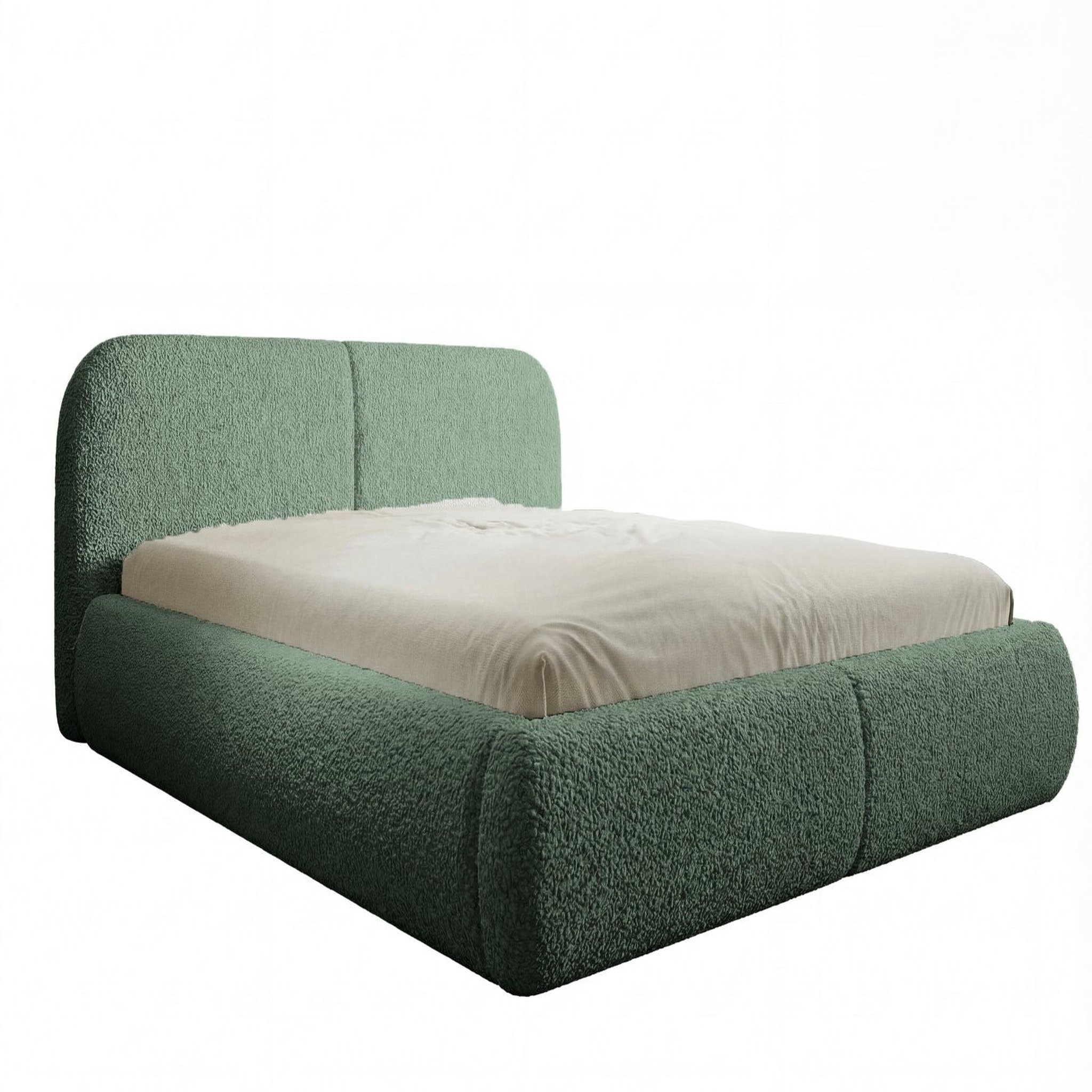 CASANOVA PARIS Delora - lit coffre vert tissu chenille. Coloris disponibles : Vert