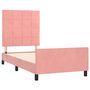 Voir la diapositive 4 : VIDAXL Cadre de lit sans matelas rose 80x200 cm velours