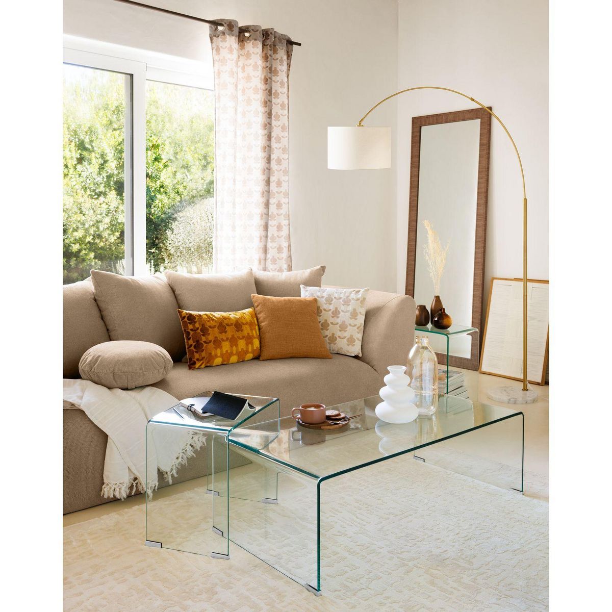 ATMOSPHERA Table basse rectangulaire en verre LENIA - Transparent