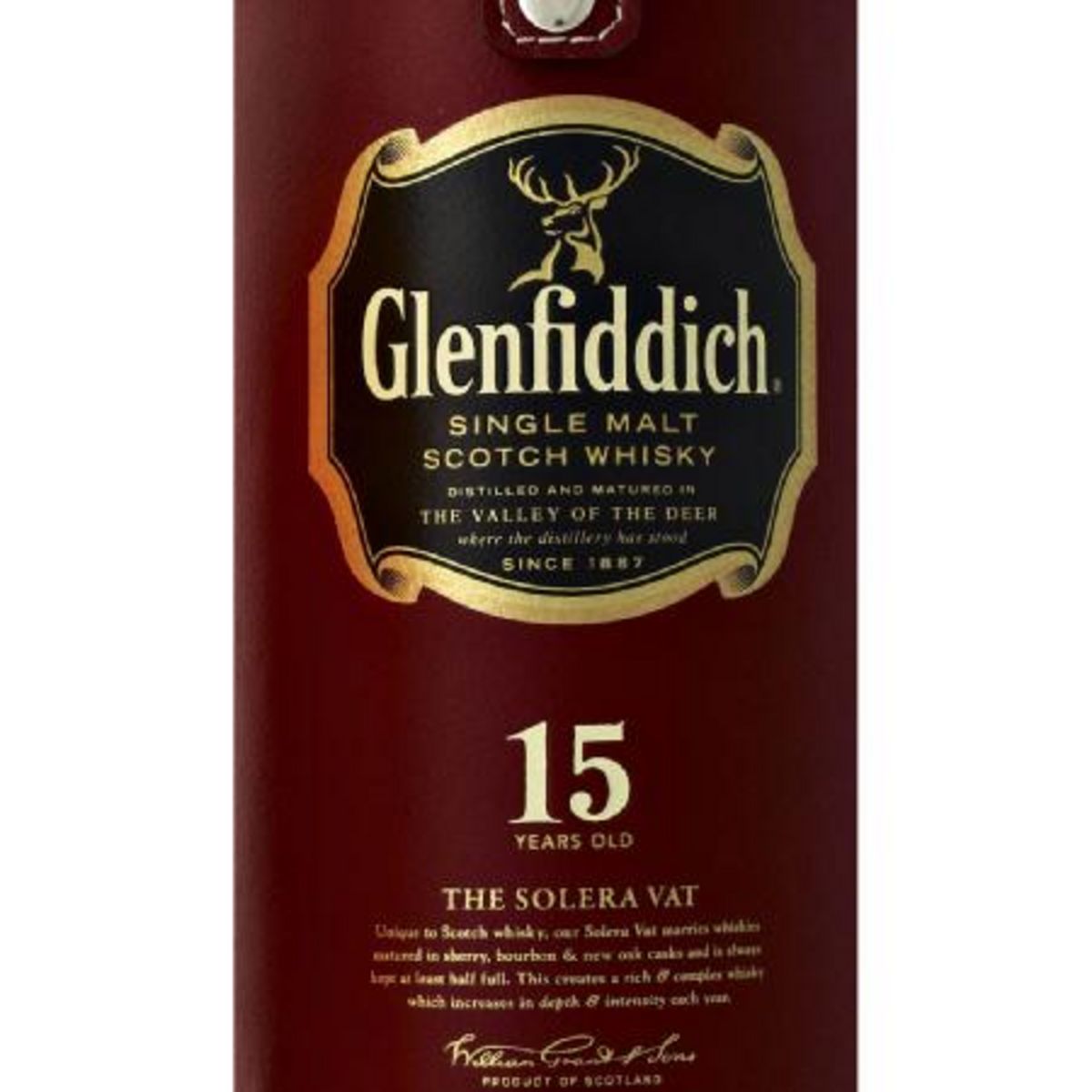 Glenfiddich 15 ans Single Malt Scotch Whisky Solera 40%