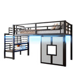 MERAX Lit mezzanine. Coloris disponibles : Noir