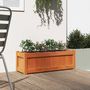 Voir la diapositive 3 : VIDAXL Jardiniere cire marron 90x31x31 cm bois de pin massif