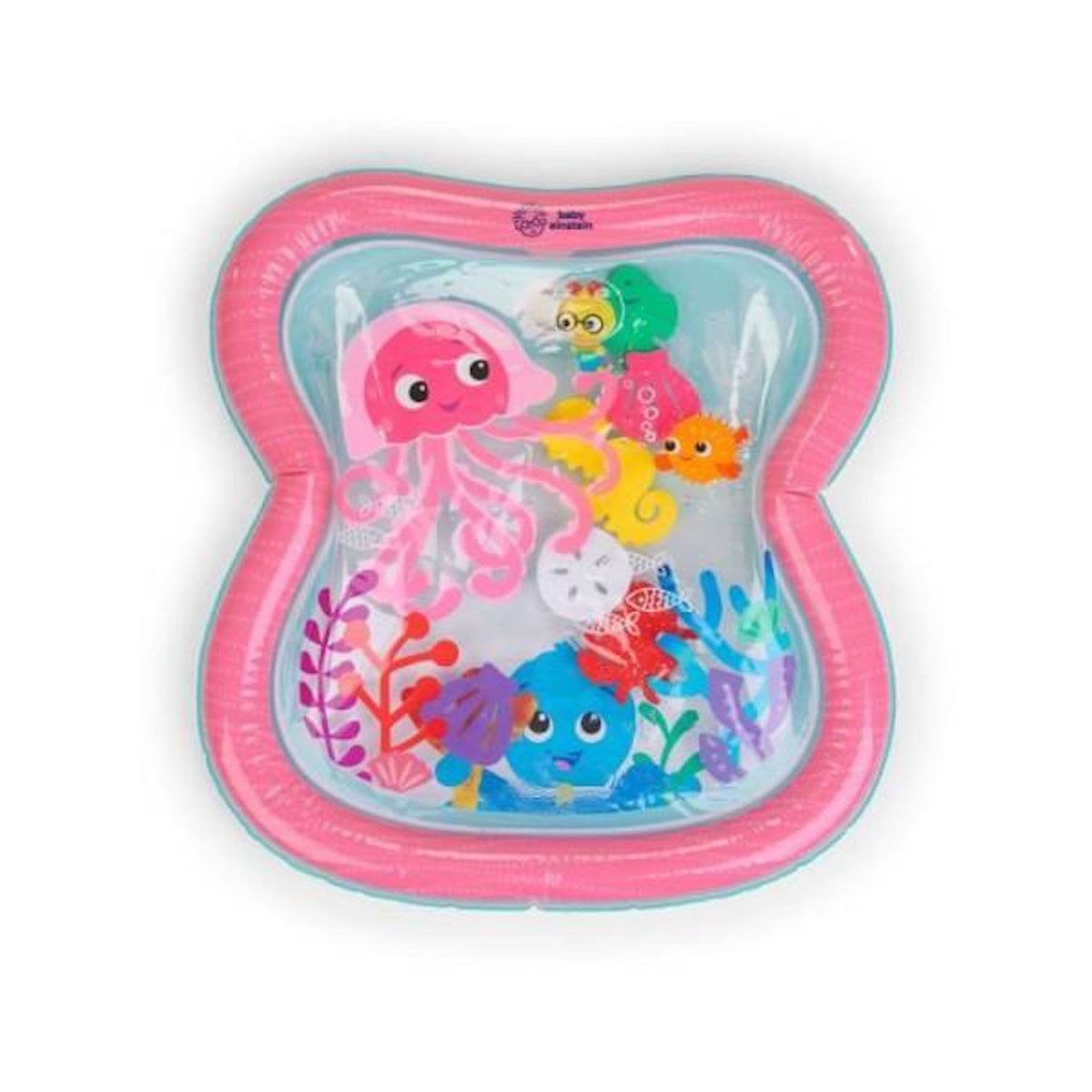 Bright Starts BABY EINSTEIN - JANET - Grand tapis d'eau pour bébé fille, jeu sensoriel et d'éveil?, gonflable, facile a nettoyer, pliable,