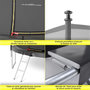 Voir la diapositive 3 : JUMP4FUN Trampoline de jardin ø 305 cm- 10FT- Filet intérieur, Matelas de protection et Echelle