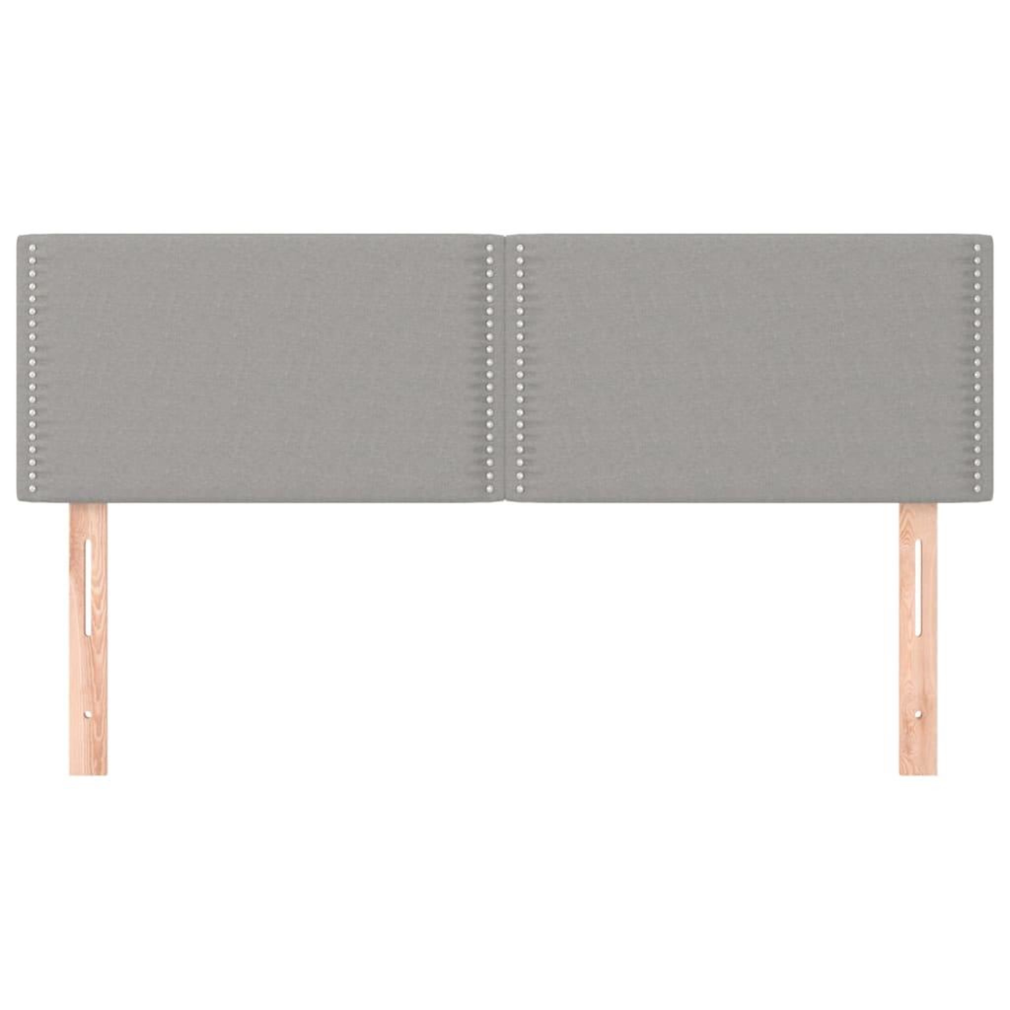 Voir la diapositive 3 : VIDAXL Tetes de lit 2 pcs Gris clair 72x5x78/88 cm Tissu