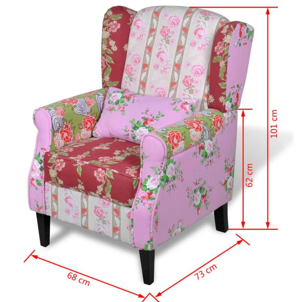 VIDAXL Fauteuil avec design de patchwork Tissu