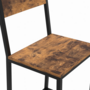 Voir la diapositive 6 : ID MARKET Lot de 4 tabourets de bar DAYTON avec dossier chaise de cuisine design industriel