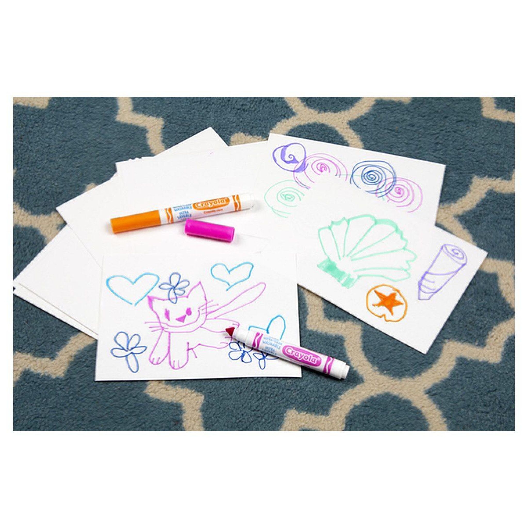 Voir la diapositive 3 : Crayola 12 feutres lavables pointe conique