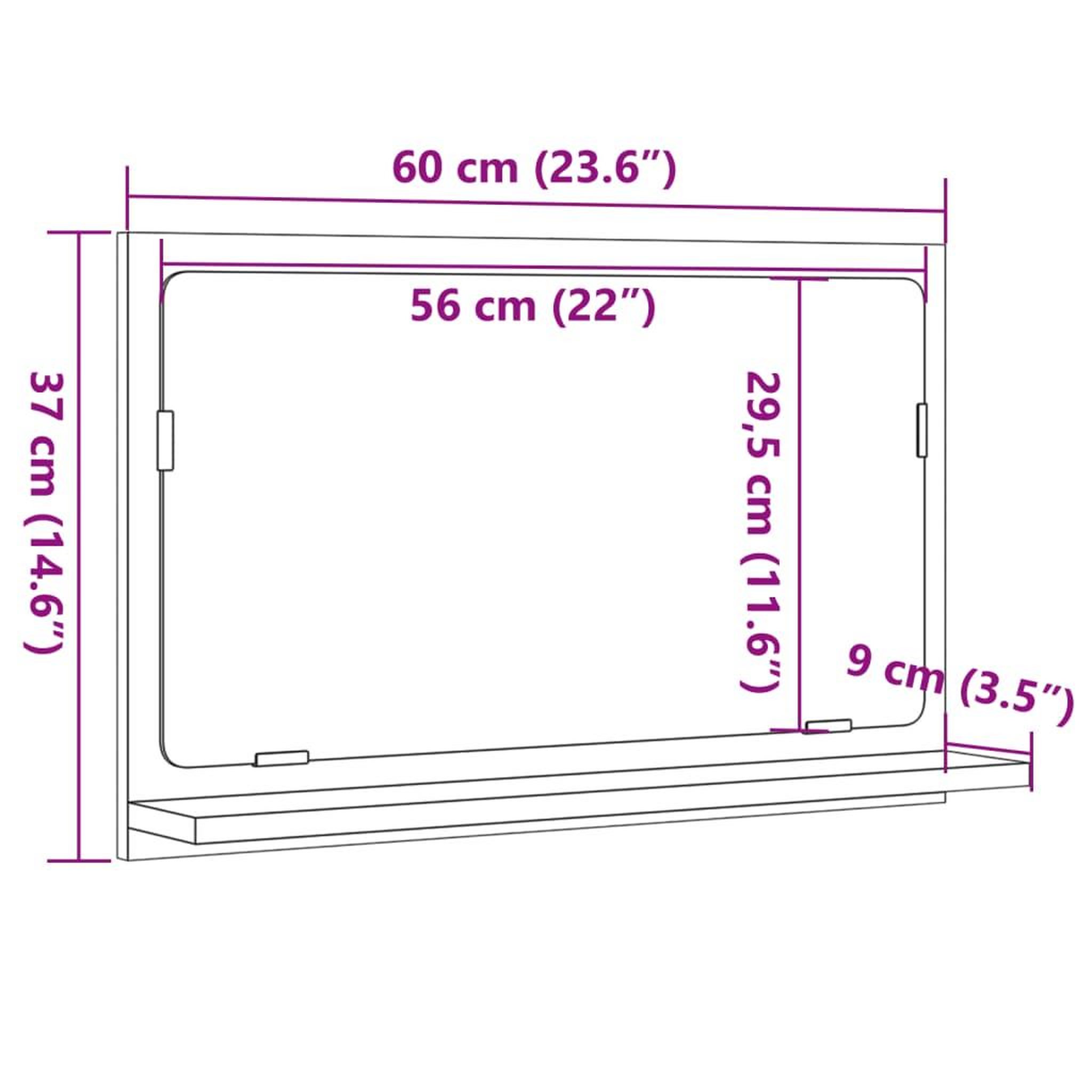 Voir la diapositive 6 : VIDAXL Armoire a miroir de salle de bain chene artisanal 60x11x37 cm