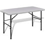 Voir la diapositive 1 : VIDAXL Table de jardin pliable 122 cm blanche en HDPE