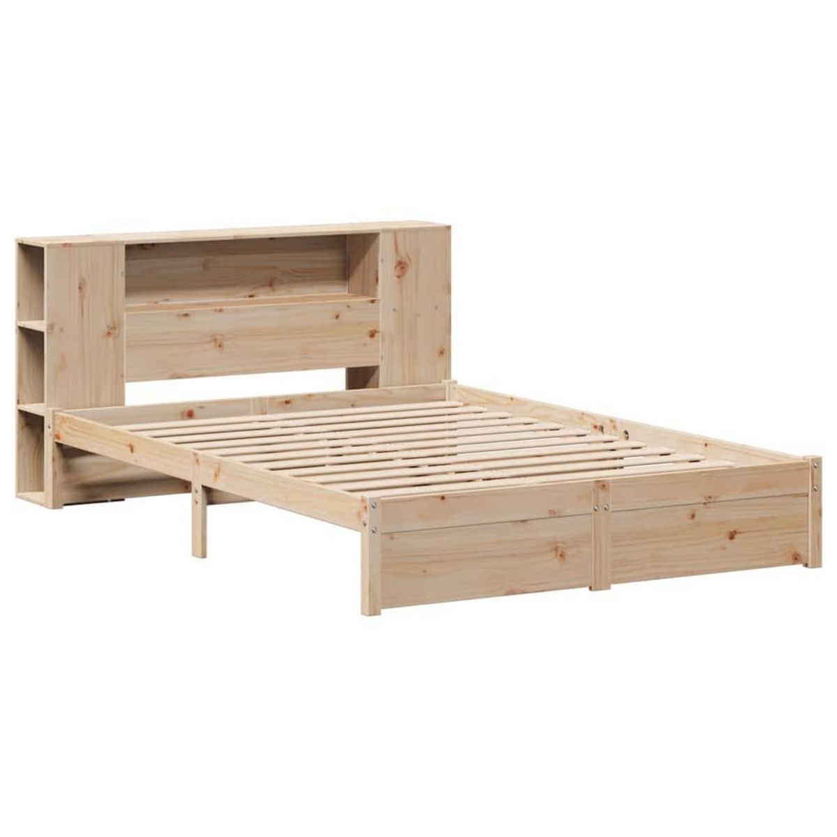 VIDAXL Lit bibliotheque sans matelas 140x190 cm bois de pin massif