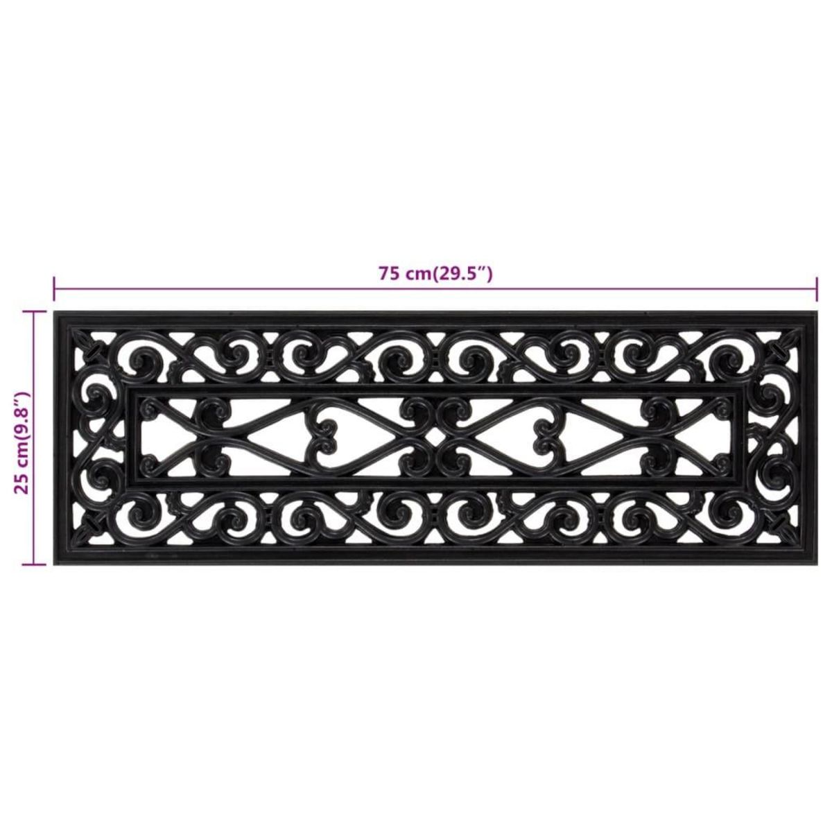 VIDAXL Marches d'escalier 5 pcs 25x75 cm caoutchouc