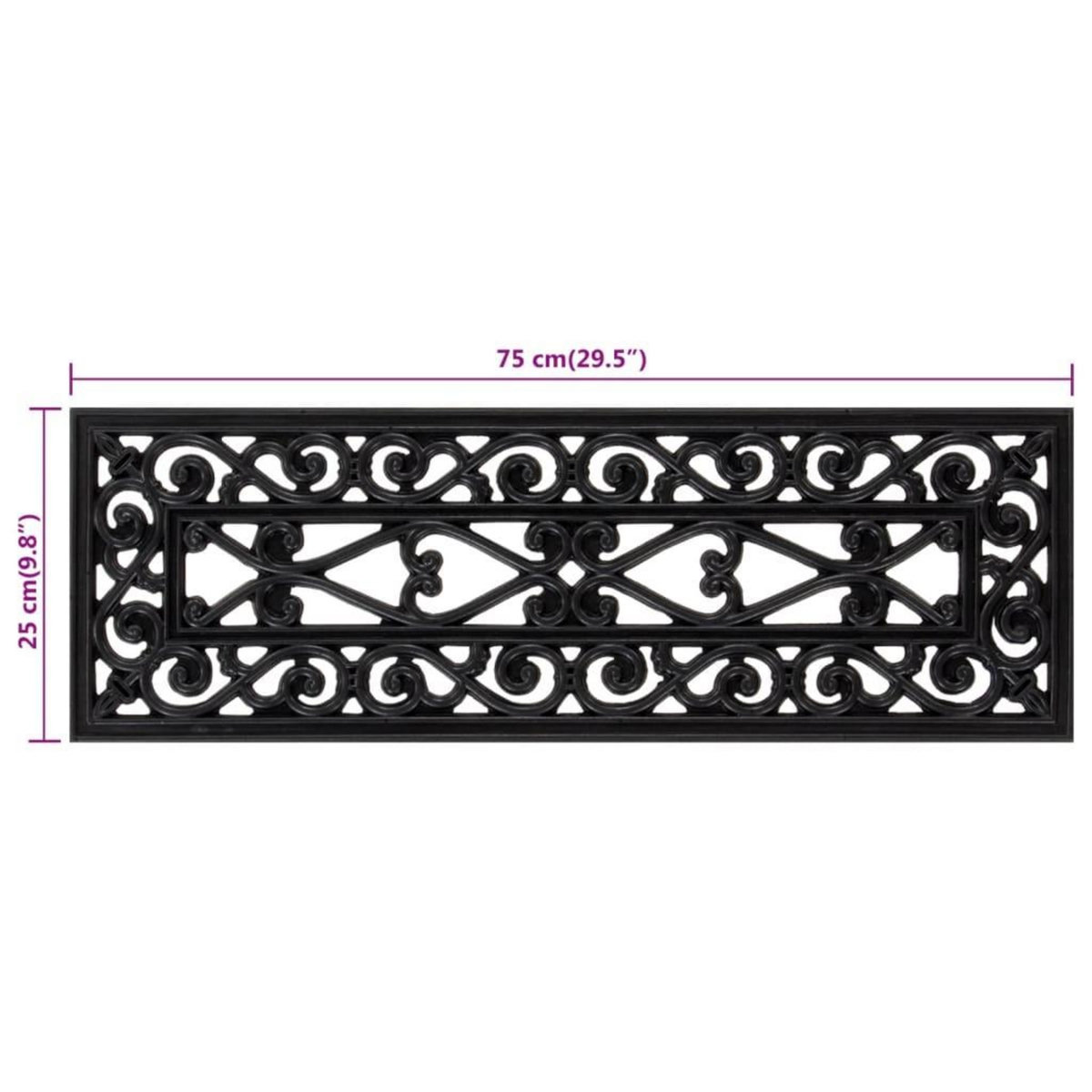 VIDAXL Marches d'escalier 5 pcs 25x75 cm caoutchouc