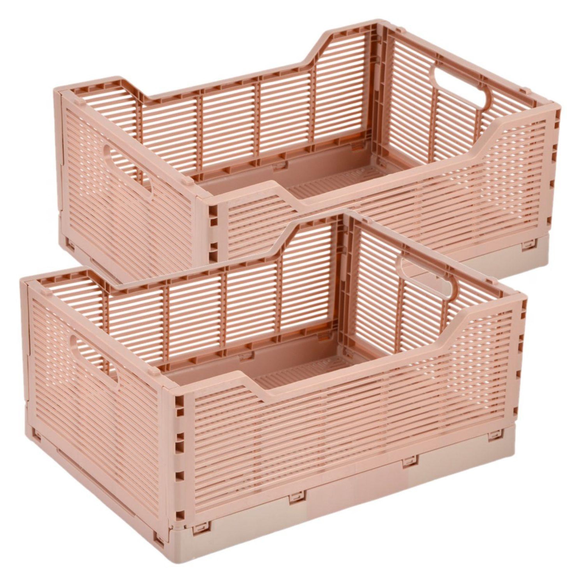 Voir la diapositive 1 : HOMEA Lot de 2 cagettes pliables FOLDY