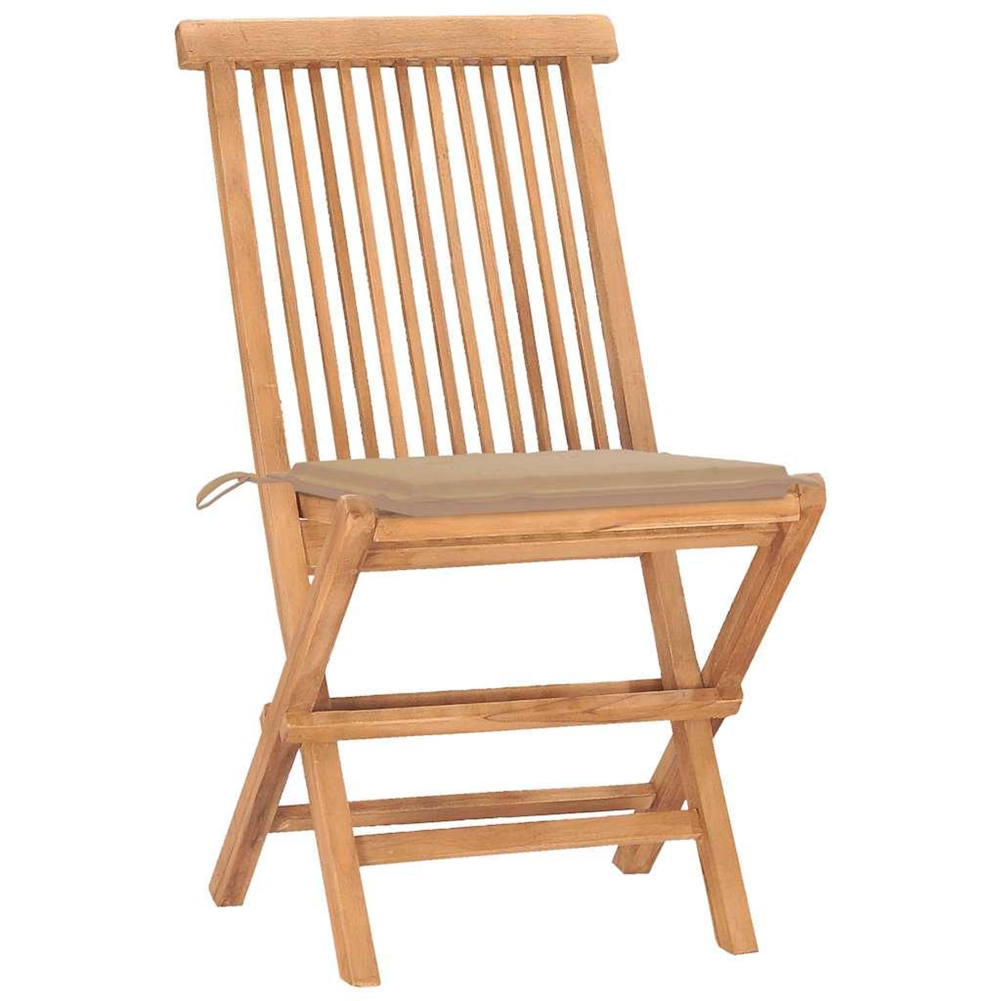 Voir la diapositive 2 : VIDAXL Ensemble a manger d'exterieur pliable avec coussin 3 pcs Teck