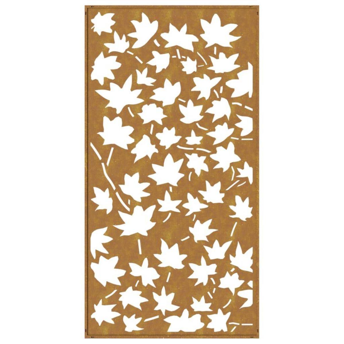 VIDAXL Decoration murale jardin 105x55 cm acier corten design feuille