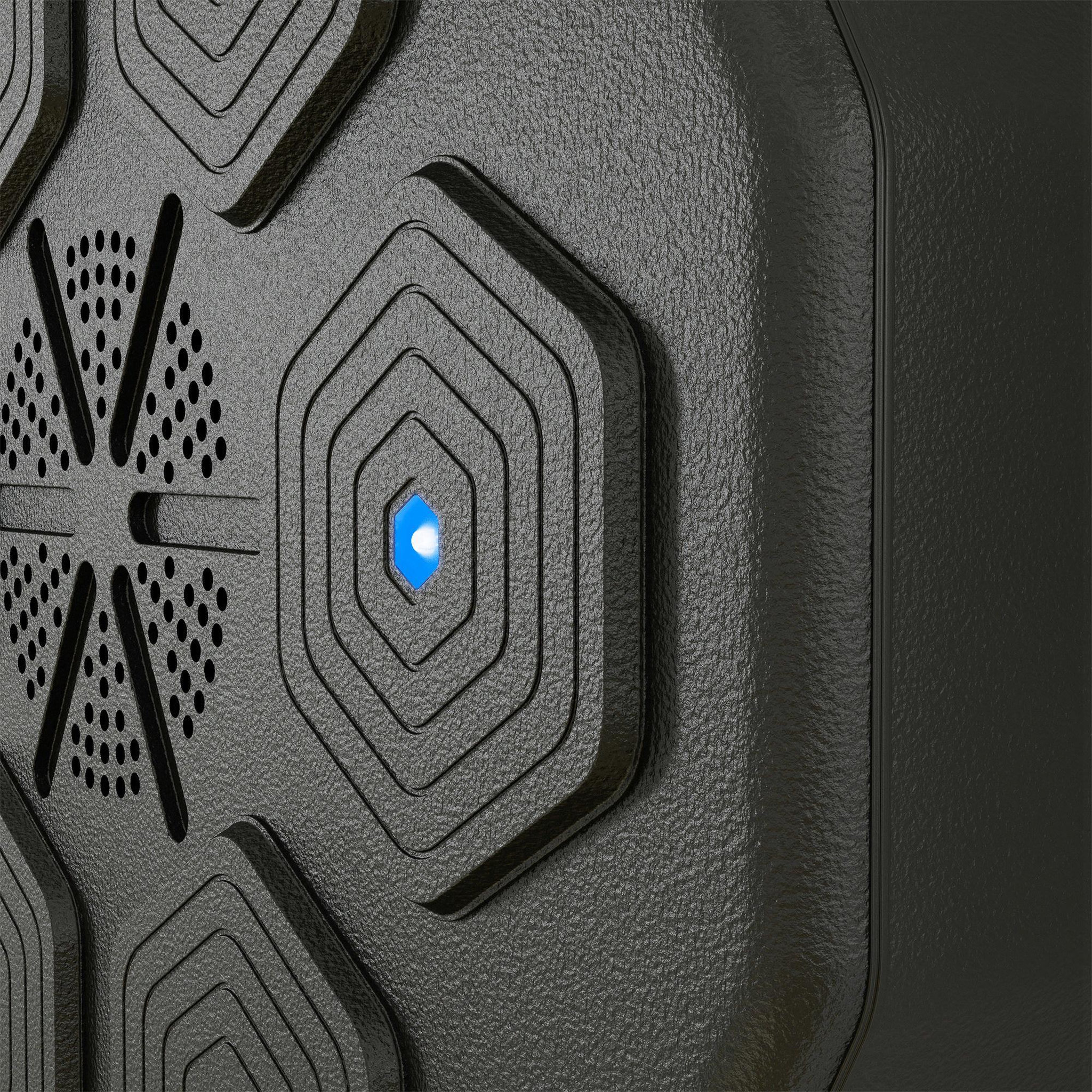Voir la diapositive 6 : HOMCOM Machine de boxe musicale murale avec lumières - connexion bluetooth, charge usb - noir