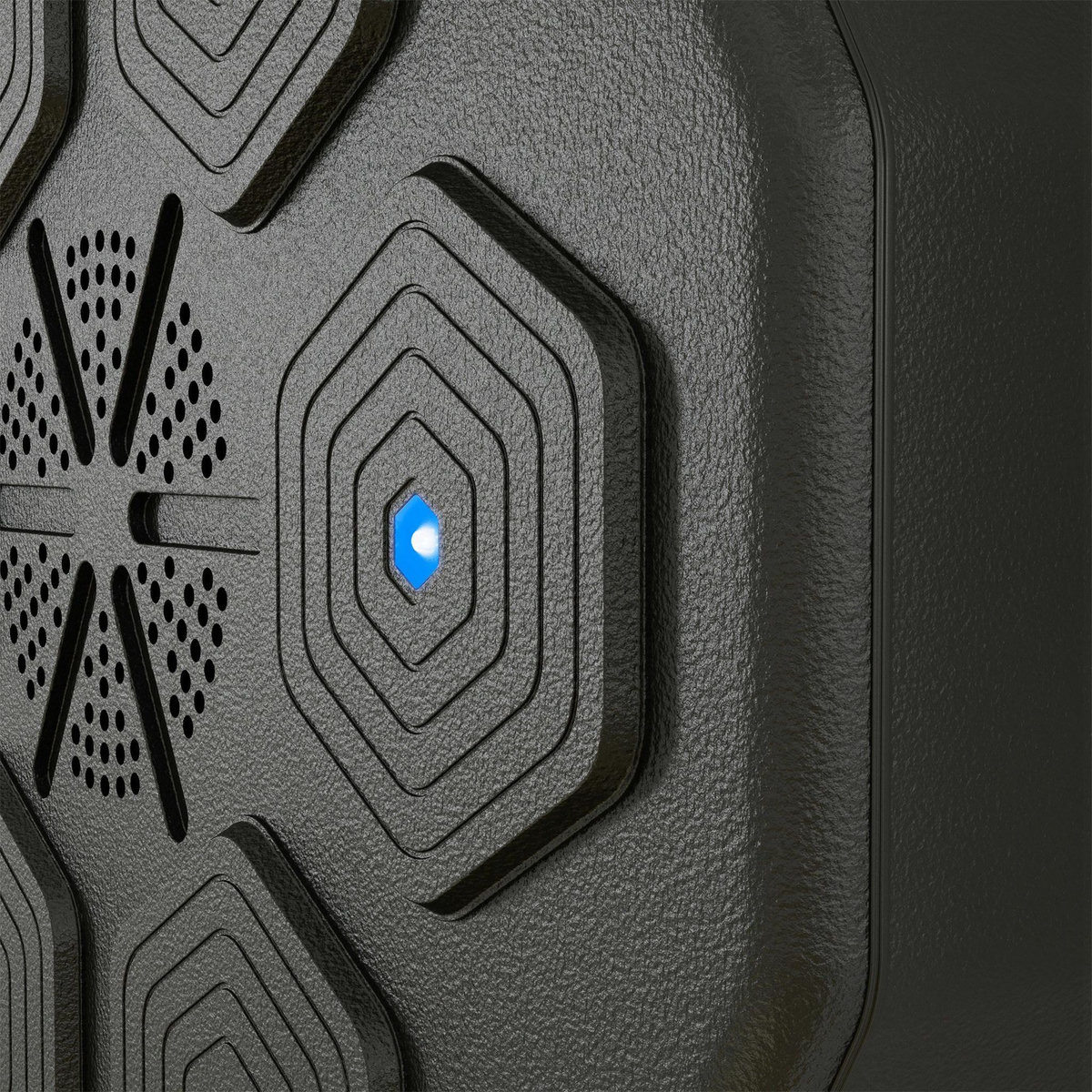 HOMCOM Machine de boxe musicale murale avec lumières - connexion bluetooth, charge USB - noir