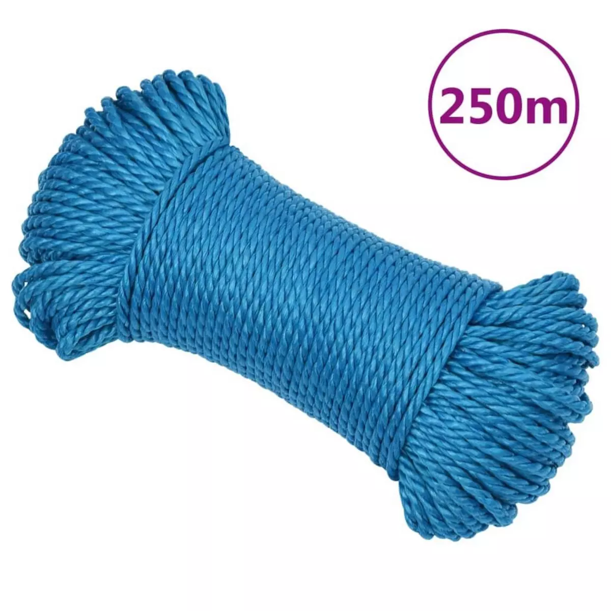 VIDAXL Corde de travail Bleu 3 mm 250 m Polypropylene