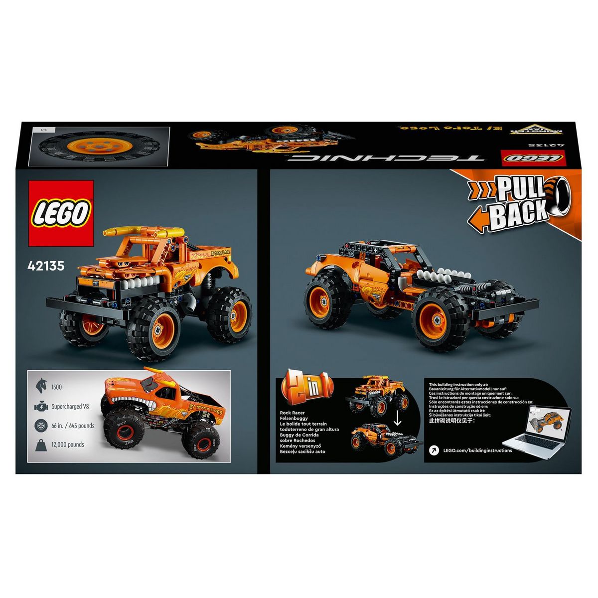 LEGO Technic 42135 Monster Jam El Toro Loco Voiture Jouet pour Enfants dès 7 Ans