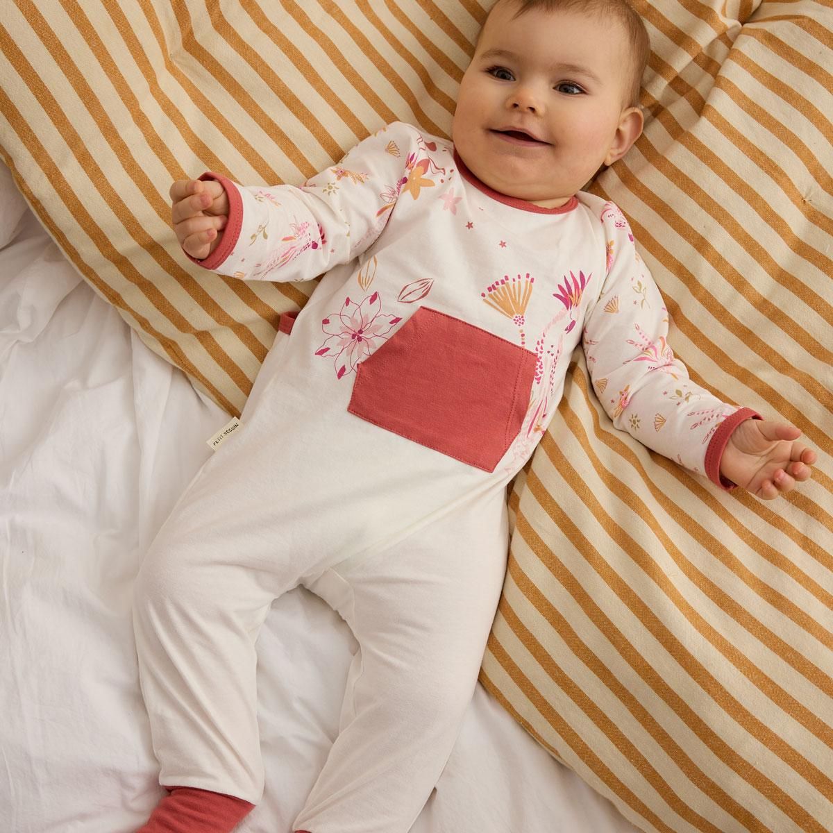 Petit Béguin Pyjama bébé à pieds retroussables Fiesta