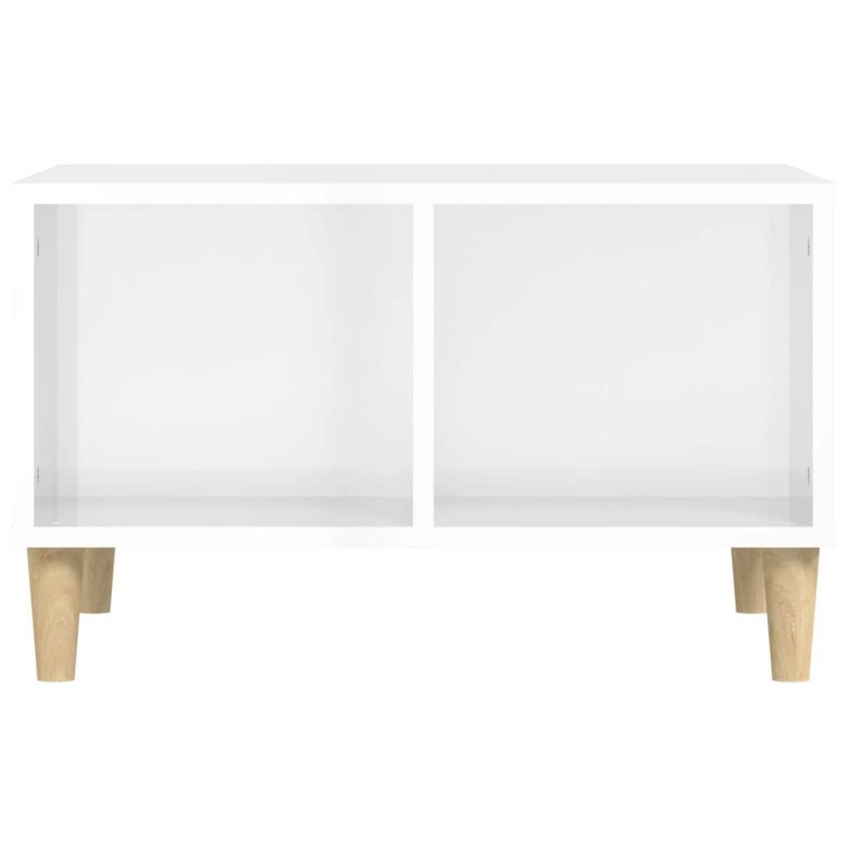 VIDAXL Table basse Blanc brillant 60x50x36,5 cm Bois d'ingenierie
