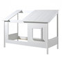 Voir la diapositive 2 : Paris Prix Pack - Lit Cabane Enfant, Rideaux & Tiroir  Housebed II  90x200cm Blanc