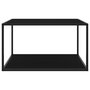 VIDAXL Table basse Noir avec verre noir 90x90x50 cm