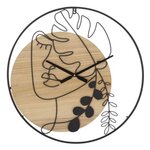 Paris Prix Horloge Murale en Métal  Elegant  60cm Naturel & Noir