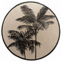 Voir la diapositive 1 : Paris Prix Tapis Rond Imprimé  Tropic Nature  120cm Naturel