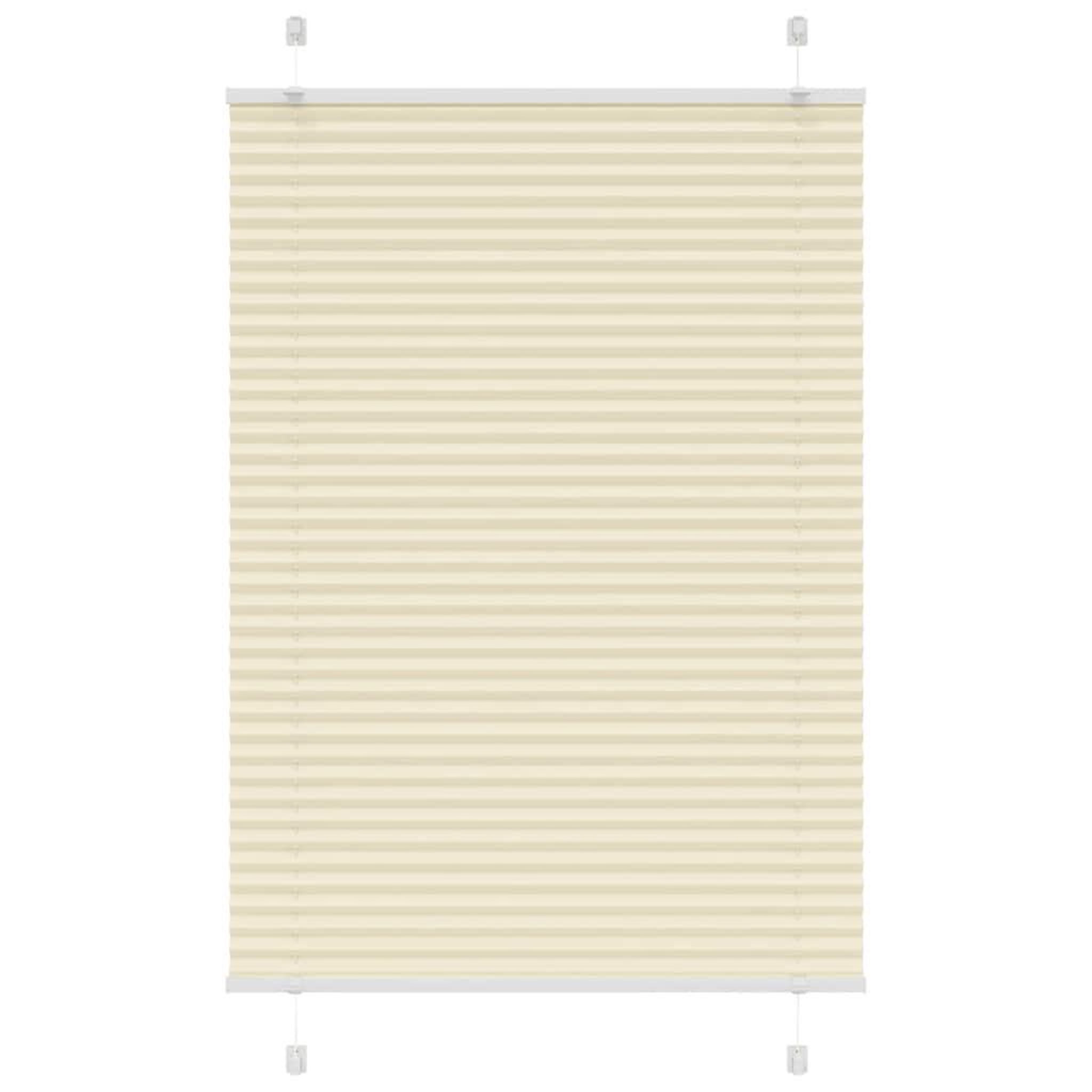 VIDAXL Store plisse creme 85x150 cm largeur du tissu 84,4 cm polyester