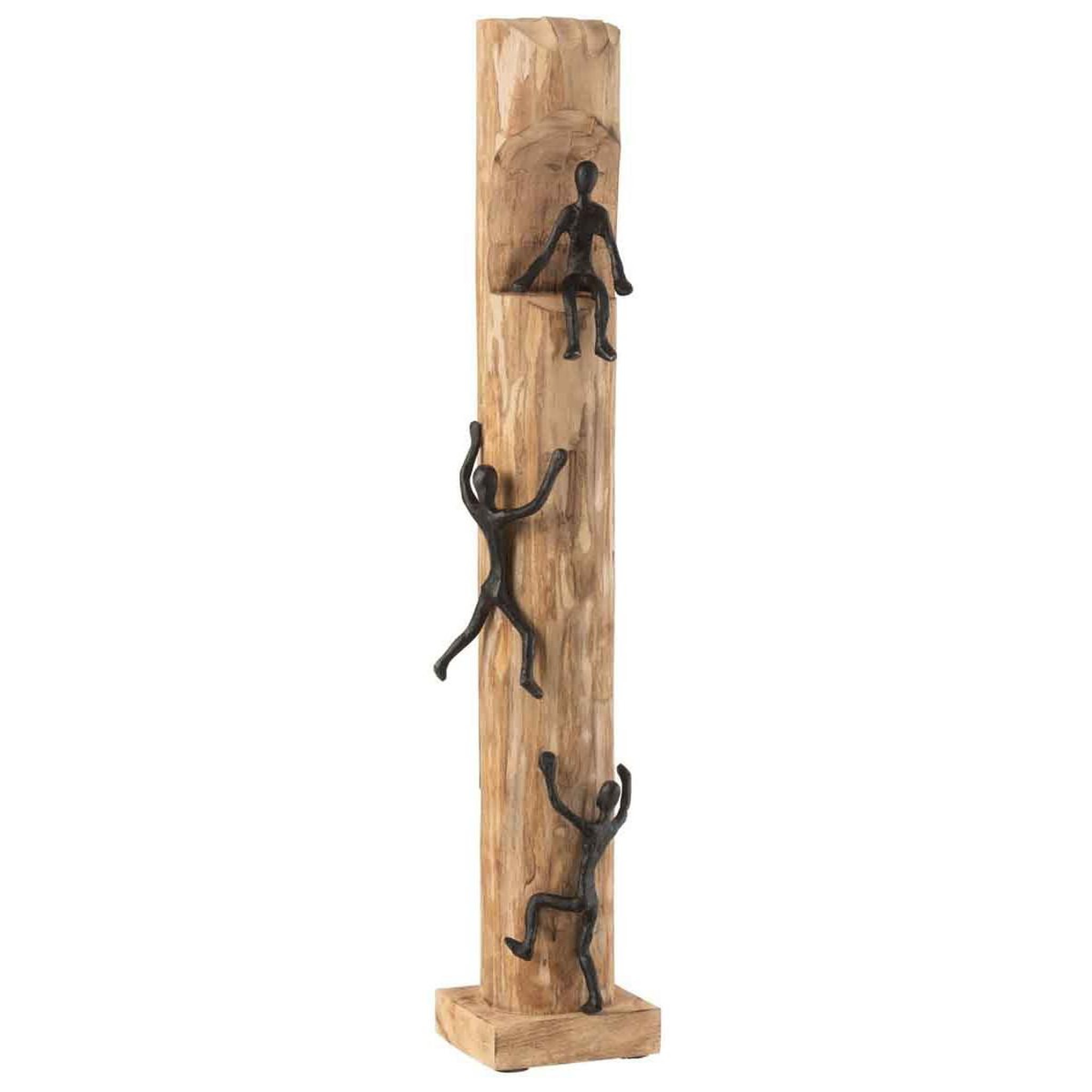 J-LINE Statuette déco  figurines grimpantes  73cm naturel