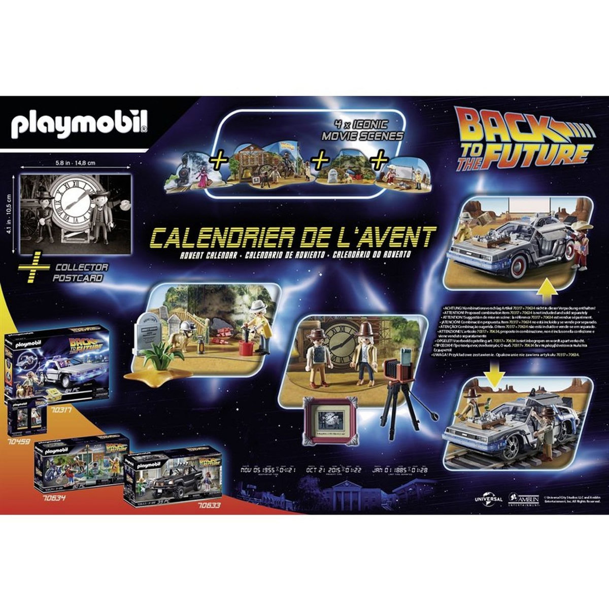 PLAYMOBIL 70576 - Retour vers le futur - Calendrier de l'avent 