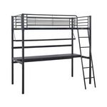 Habitat et Jardin Lit mezzanine avec bureau  Alona  - 90 x 190 cm - Noir