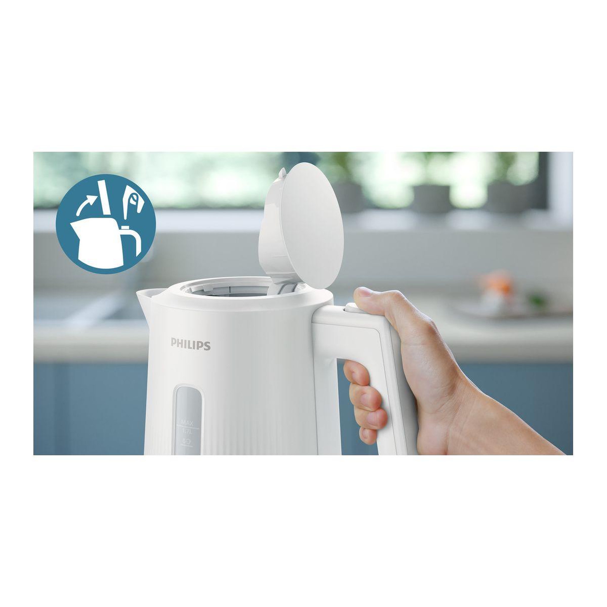 Voir la diapositive 4 : Philips Bouilloire hd9411/00 bouilloire électrique blanche série 3000 1.7l, 2200w