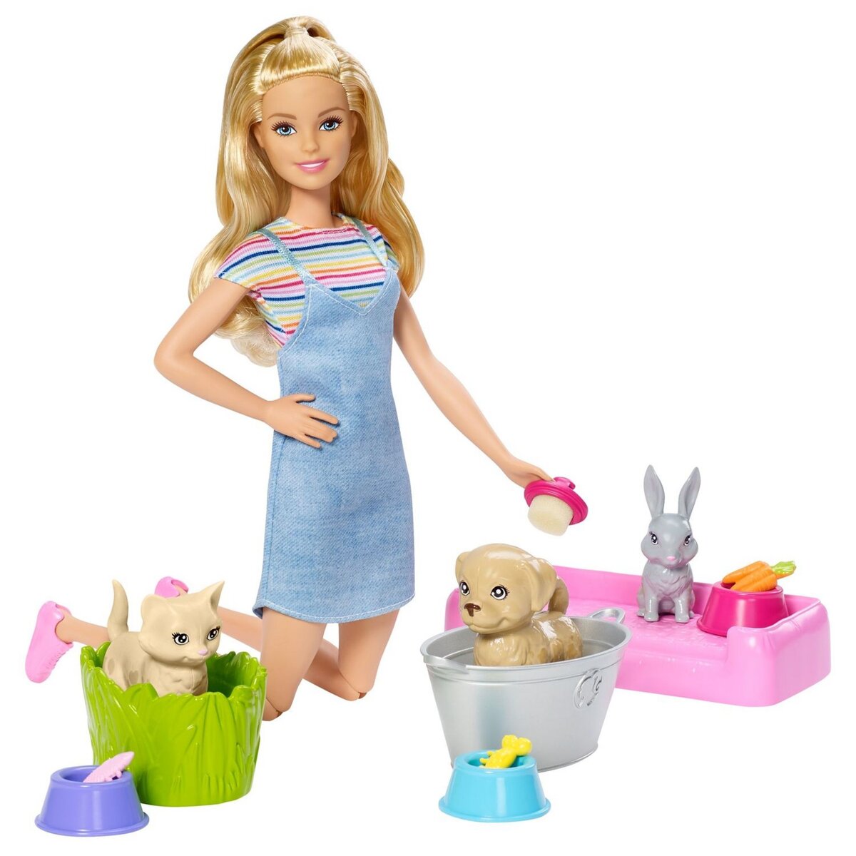 BARBIE Barbie Le bain des Animaux pas cher Auchan