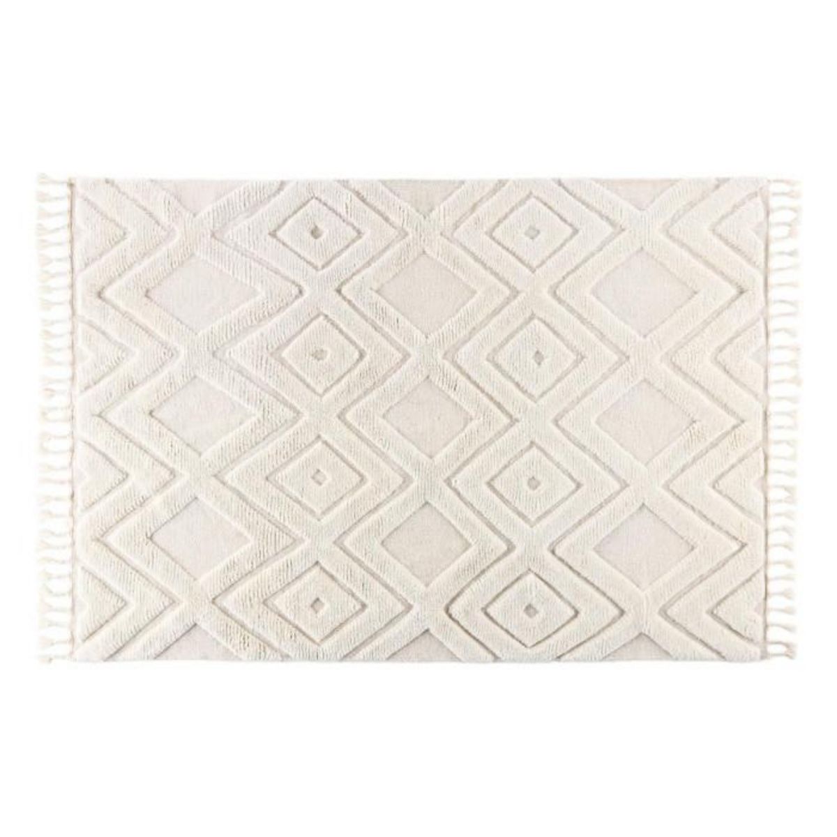 Paris Prix Tapis Déco en Laine  Dahlia  160x230cm Blanc