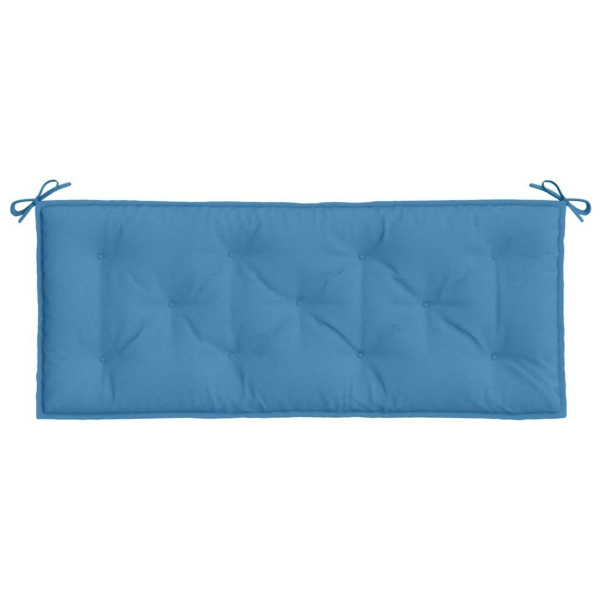 VIDAXL Coussin de banc de jardin bleu melange 120x50x7 cm tissu