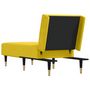 Voir la diapositive 5 : VIDAXL Chaise longue jaune velours