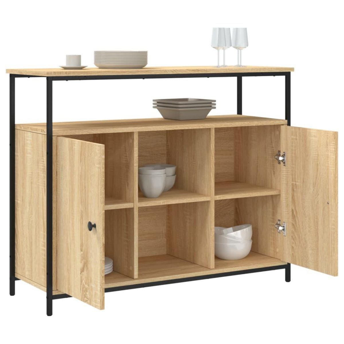 VIDAXL Buffet chene sonoma 100x35x80 cm bois d'ingenierie