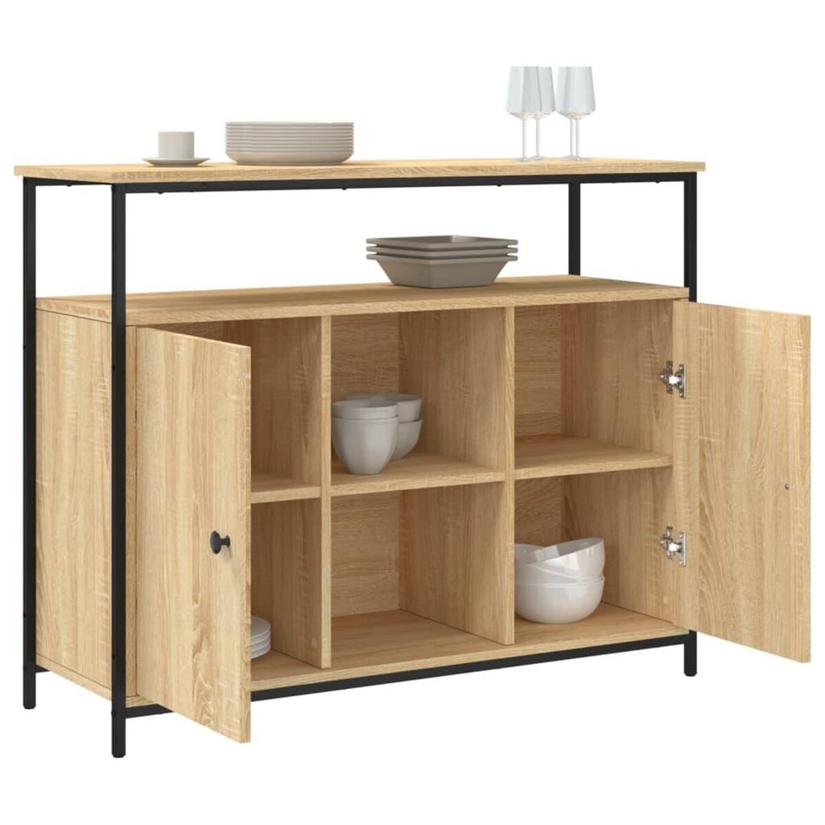 VIDAXL Buffet chene sonoma 100x35x80 cm bois d'ingenierie