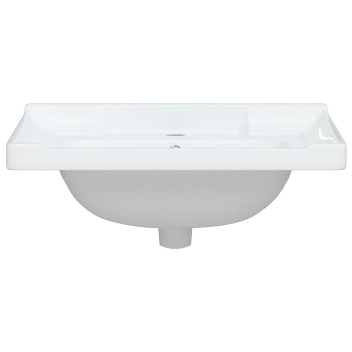 VIDAXL Evier de salle de bain blanc 61x48x23cm rectangulaire ceramique