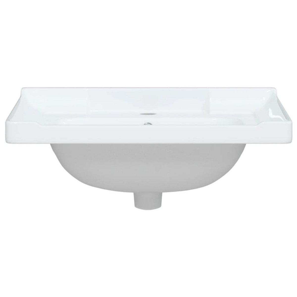 VIDAXL Evier de salle de bain blanc 61x48x23cm rectangulaire ceramique