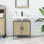 Voir la diapositive 3 : VIDAXL Armoire lavabo de salle de bain chene sonoma 60x30x60 cm