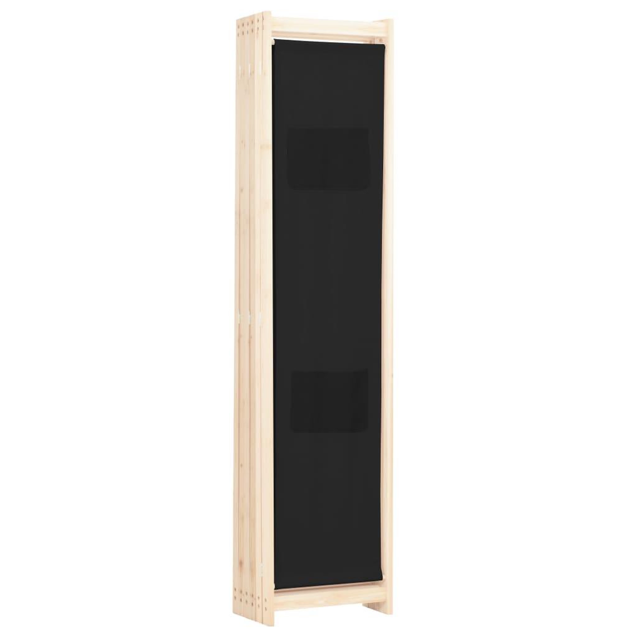Voir la diapositive 4 : VIDAXL Cloison de separation 6 panneaux Noir 240 x 170 x 4 cm Tissu
