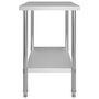 Voir la diapositive 4 : VIDAXL Table de travail de cuisine 120x60x85 cm Acier inoxydable