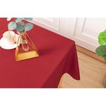 UNIVERS DECOR Nappe antitache unie carrée Rouge 180 x 180 cm
